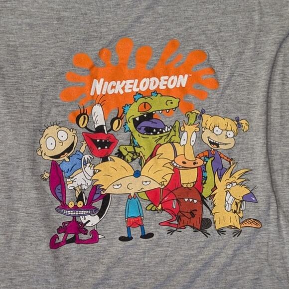 Nickelodeon Retro Characters Cartoons Rugrats Arnold Cow Chicken Juniors Size XL - Picture 2 of 4
